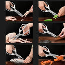 High Quality Multifunctional Kitchen Scissors Chicken Bone Scissors Fish Scale Scraper Bottle Opener Walnut Clip Kitchen Knife