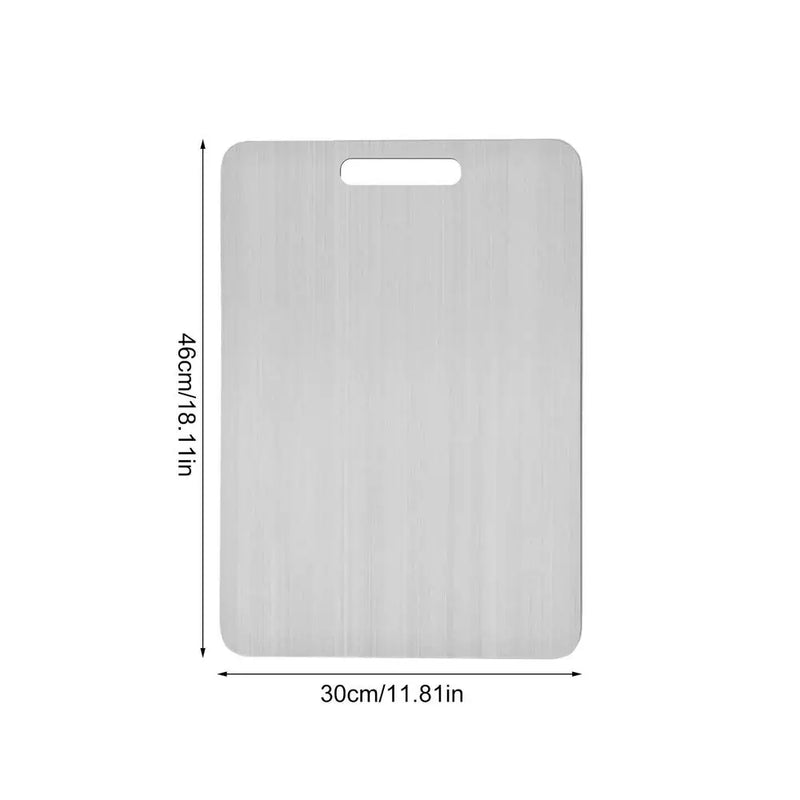 Titanium Cutting Boards for Kitchen Stainless Board 304 Steel Thickened Double Sided Food Grade Portable Fruit Meat Chopping