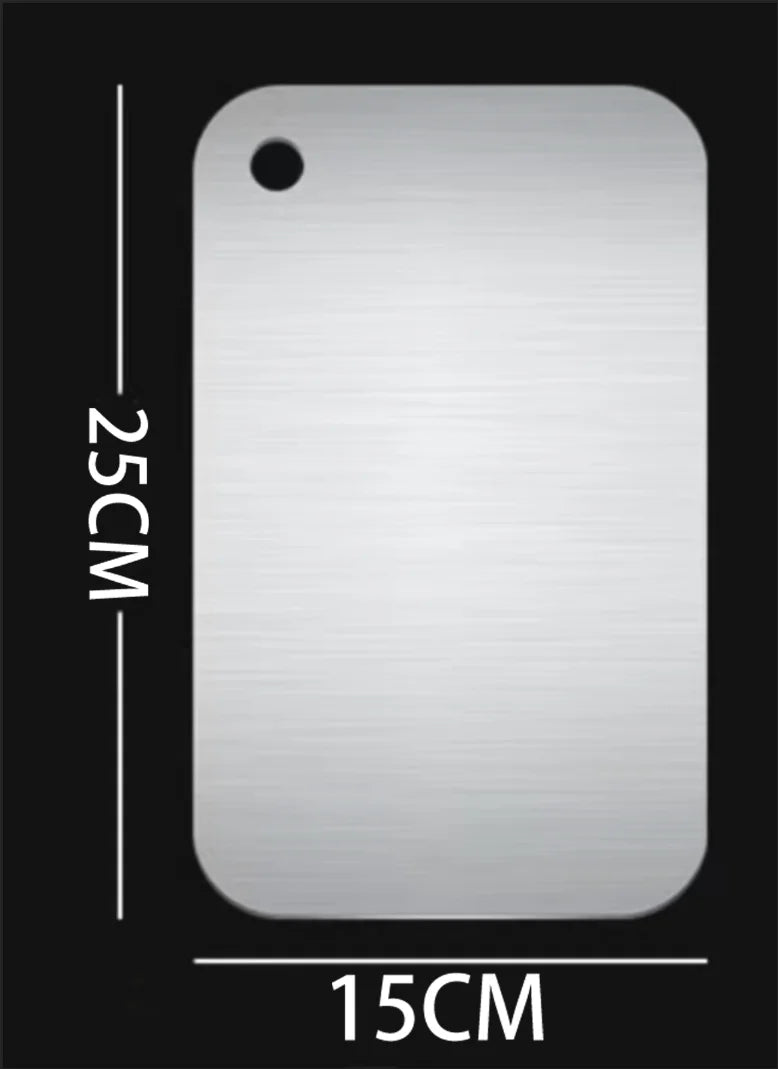 Titanium Cutting Boards for Kitchen Stainless Board 304 Steel Thickened Double Sided Food Grade Portable Fruit Meat Chopping