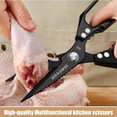 High Quality Multifunctional Kitchen Scissors Chicken Bone Scissors Fish Scale Scraper Bottle Opener Walnut Clip Kitchen Knife