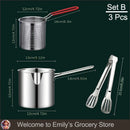 Stainless Steel Fryer with French Fries and Chicken Wings Household Small Oil Pot with Filter Screen Tianfu Luo Pot Cooking Tool