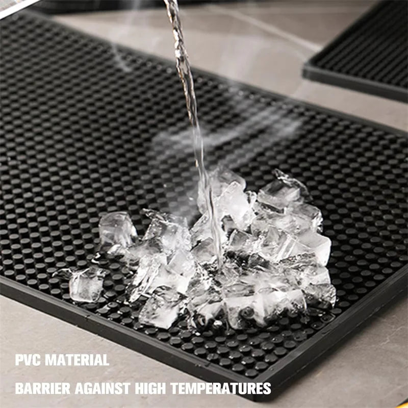 PVC Bar Mat Anti-slip Cafe Bar Mats Home Cup Mat Waterproof Heat Resistant Durable Drain Bar Service Spill Mat for Home Bar Cafe