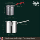 Stainless Steel Fryer with French Fries and Chicken Wings Household Small Oil Pot with Filter Screen Tianfu Luo Pot Cooking Tool