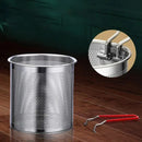 Stainless Steel Fryer with French Fries and Chicken Wings Household Small Oil Pot with Filter Screen Tianfu Luo Pot Cooking Tool